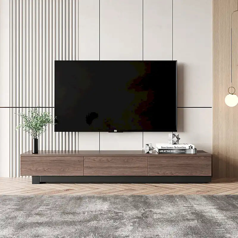 Extendable Media Console with 3 Drawers – 70" to 110"