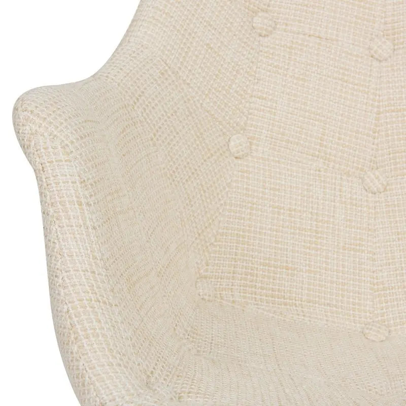 Modern Upholstered Rocking Nursing Chair with Eiffel Base