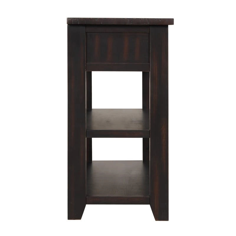 Vintage-Style Console Table with 3 Drawers & 2 Open Shelves