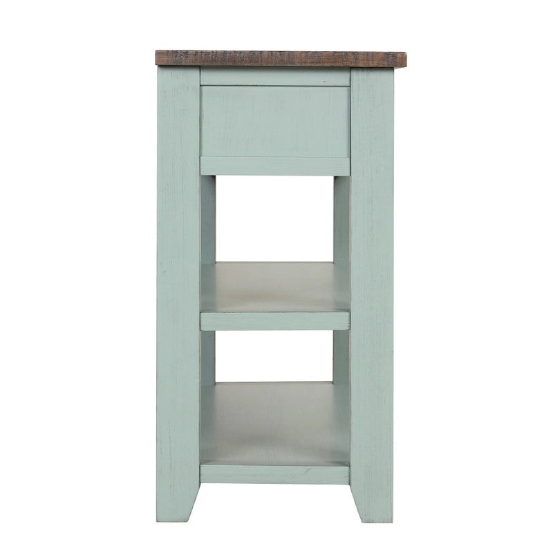 Vintage-Style Console Table with 3 Drawers & 2 Open Shelves