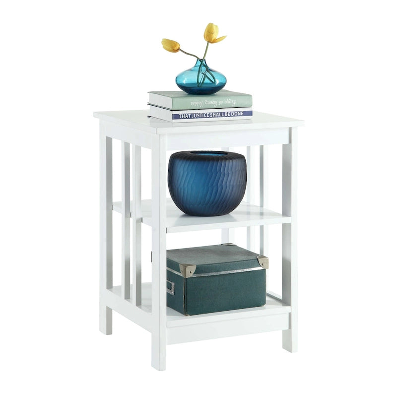 3-Tier End Table with Shelves