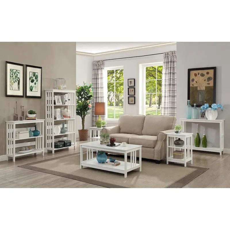 3-Tier End Table with Shelves