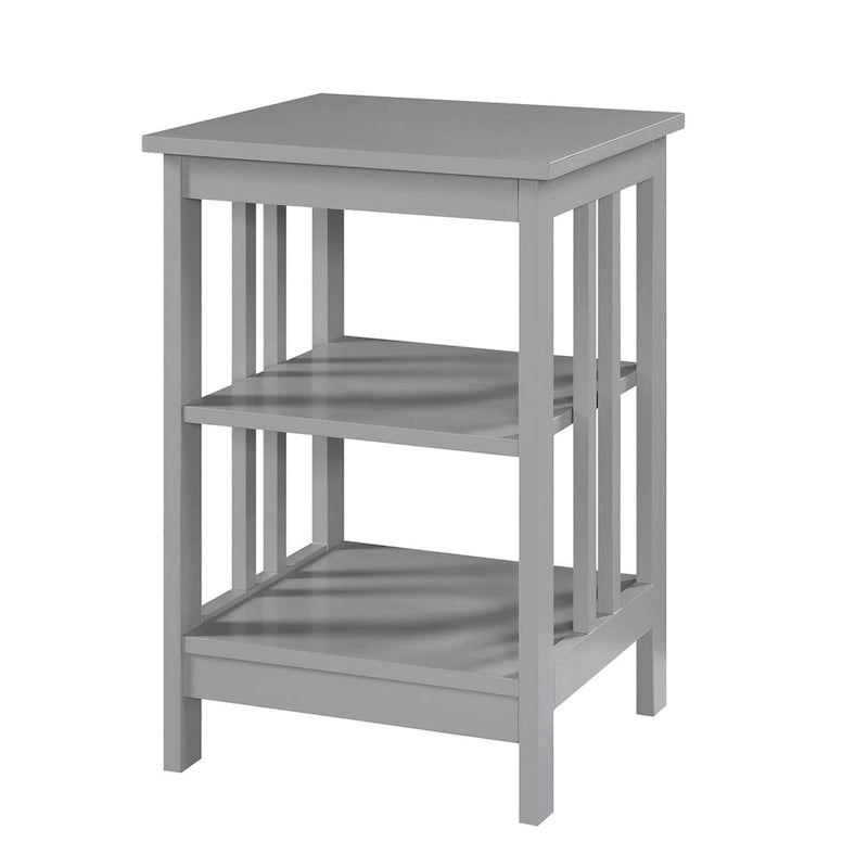 3-Tier End Table with Shelves