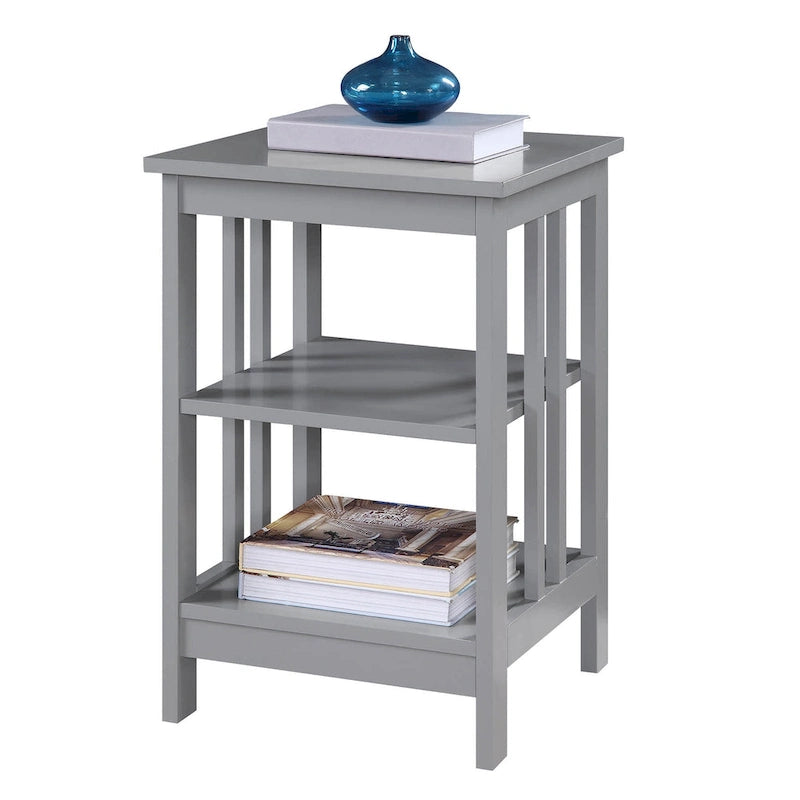 3-Tier End Table with Shelves