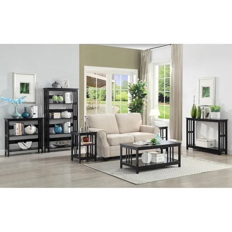 3-Tier End Table with Shelves