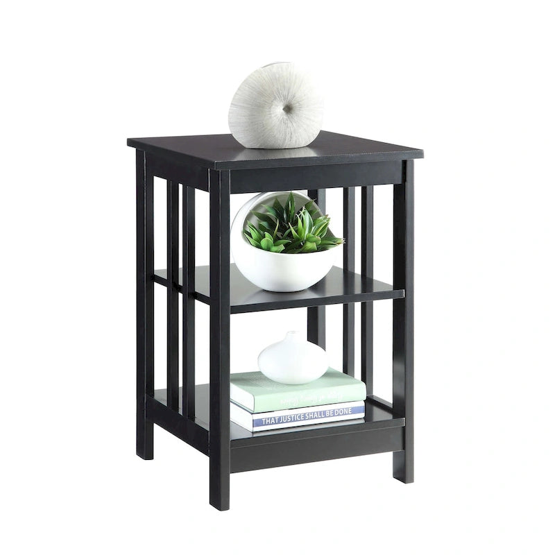 3-Tier End Table with Shelves