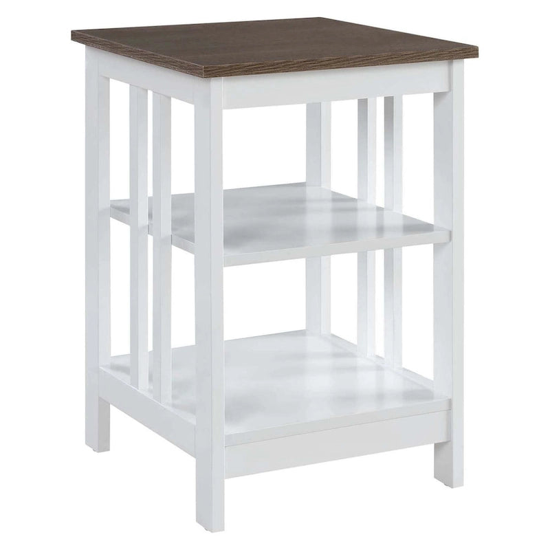 3-Tier End Table with Shelves