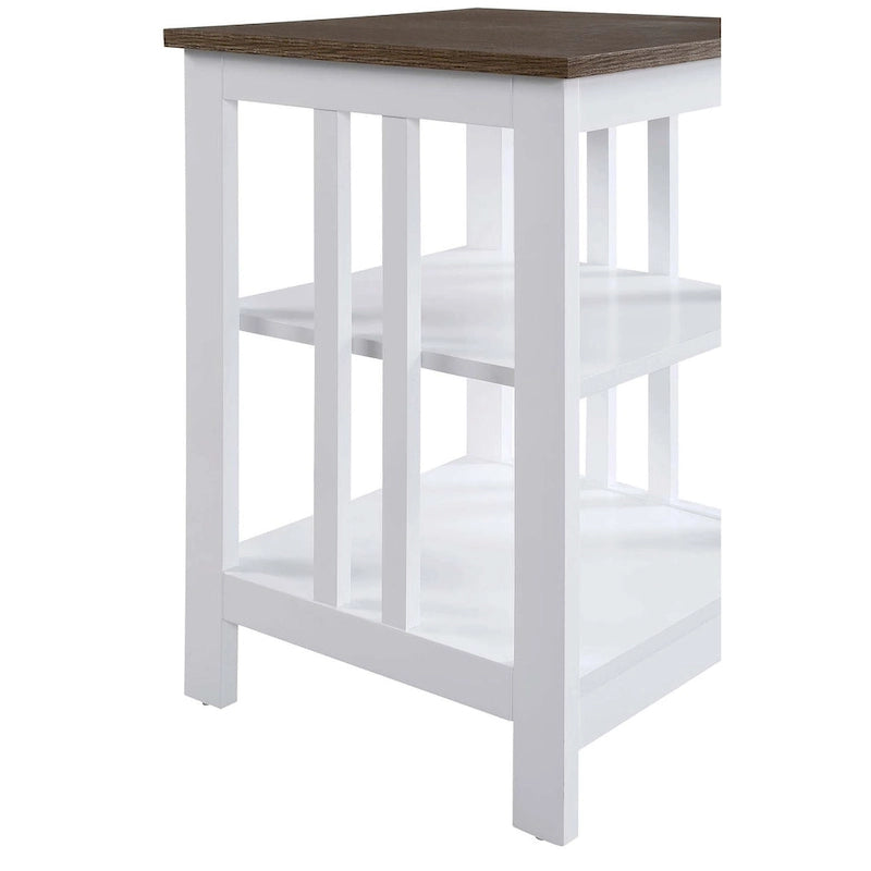 3-Tier End Table with Shelves