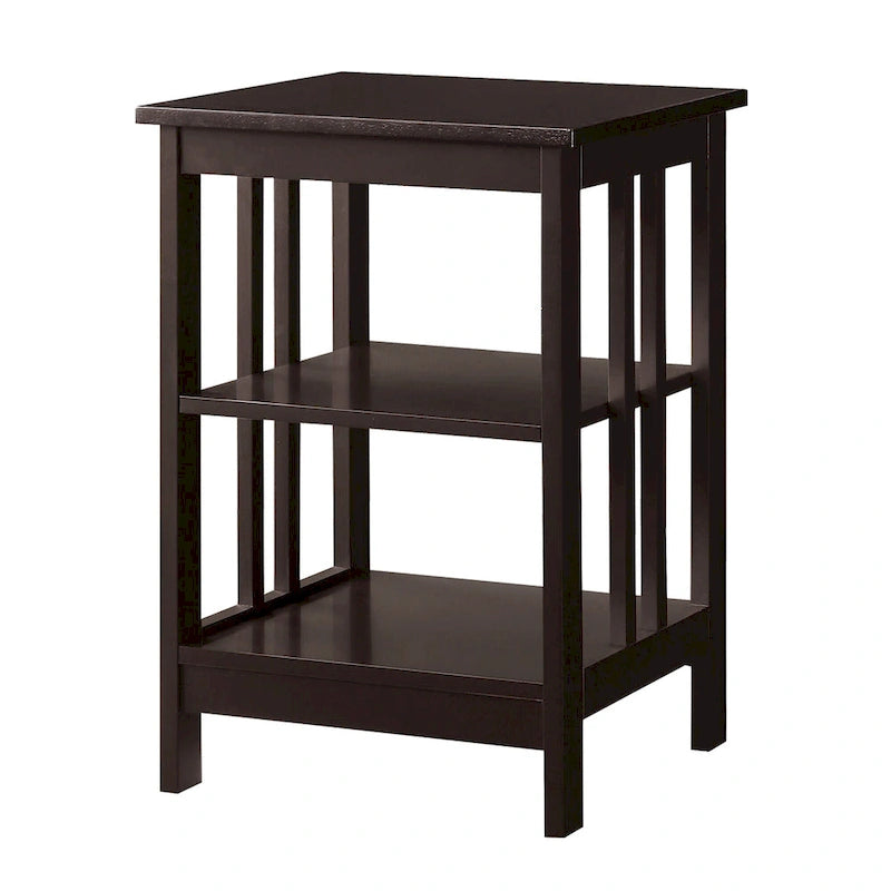3-Tier End Table with Shelves