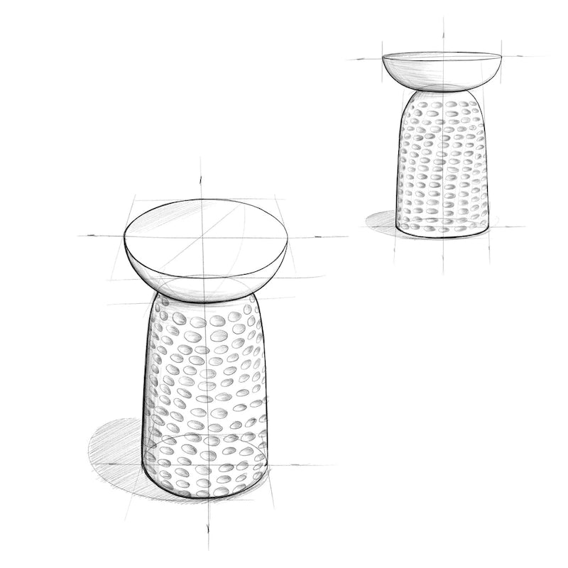 Solid Hardwood Sculptural Accent Side Table – Fully Assembled