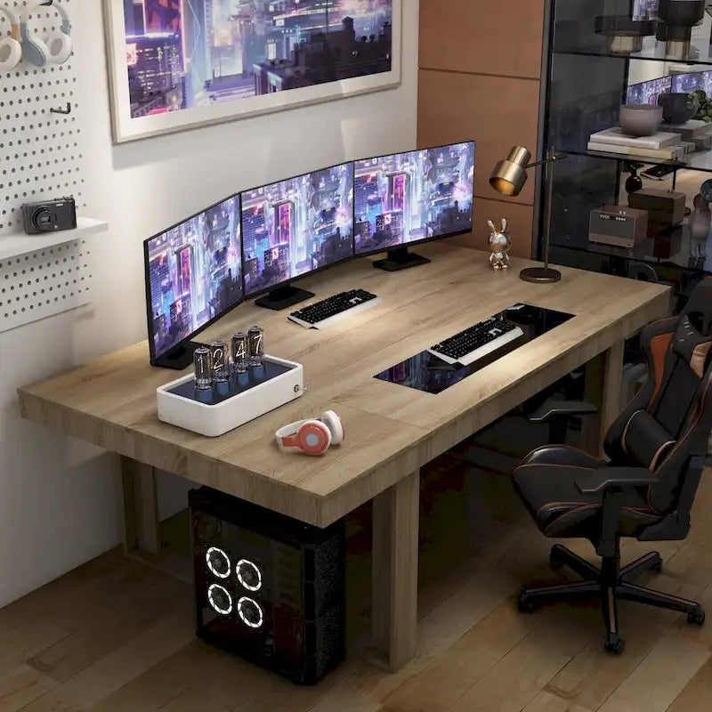 Large Conference & Office Desk with Beveled Edge – 86.6" x 47.2"