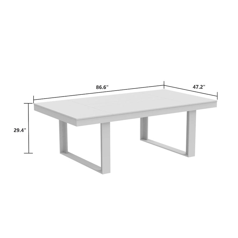 Großer Konferenz- und Büroschreibtisch mit abgeschrägter Kante – 86.6" x 47.2"