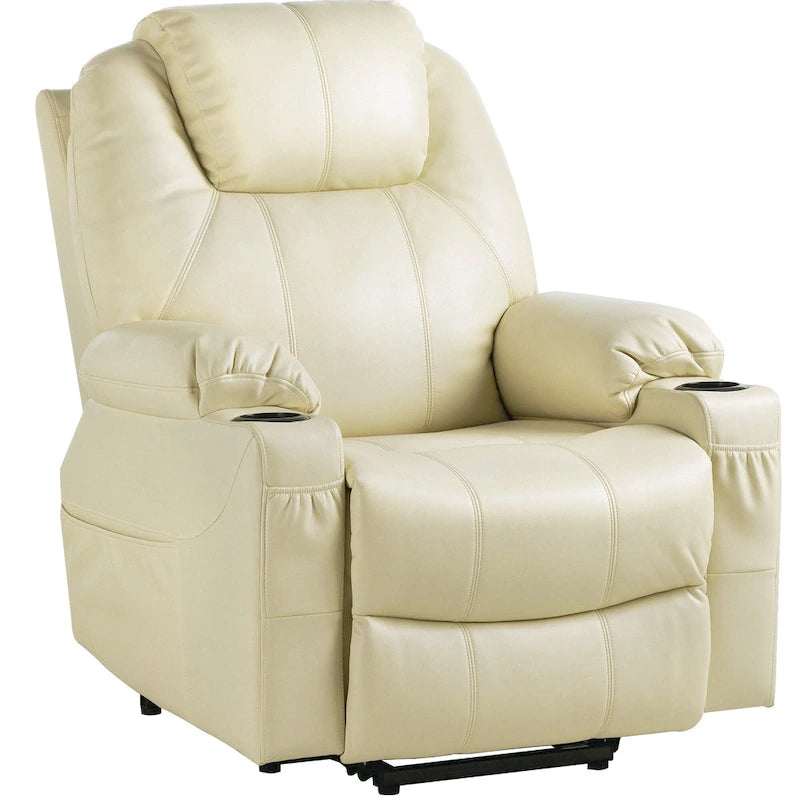 Power Lift Recliner Chair with Massage, Heat & Extended Footrest