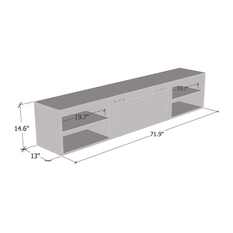 Wall Mounted Electric Fireplace TV Stand with Remote Control