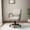 Mid-Back Swivel Task Chair with Nailhead Trim & Height Adjustment