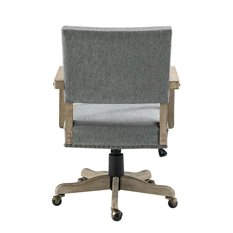 Mid-Back Swivel Task Chair with Nailhead Trim & Height Adjustment