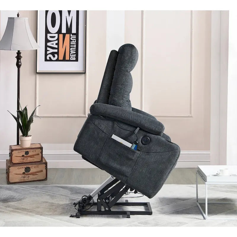 Electric Power Lift Recliner Chair with Massage, Heat & USB Charging