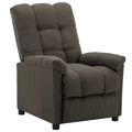 Gestoffeerde relaxfauteuil met verstelbare rugleuning en voetensteun - taupe