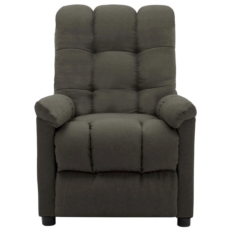 Fabric Recliner Chair with Adjustable Backrest & Footrest – Taupe