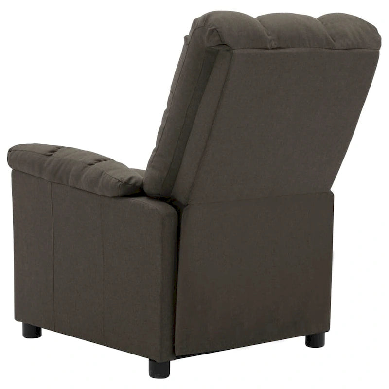 Gestoffeerde relaxfauteuil met verstelbare rugleuning en voetensteun - taupe