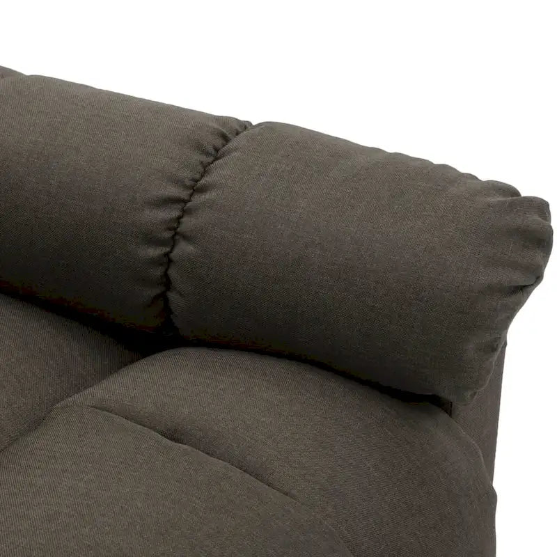 Gestoffeerde relaxfauteuil met verstelbare rugleuning en voetensteun - taupe