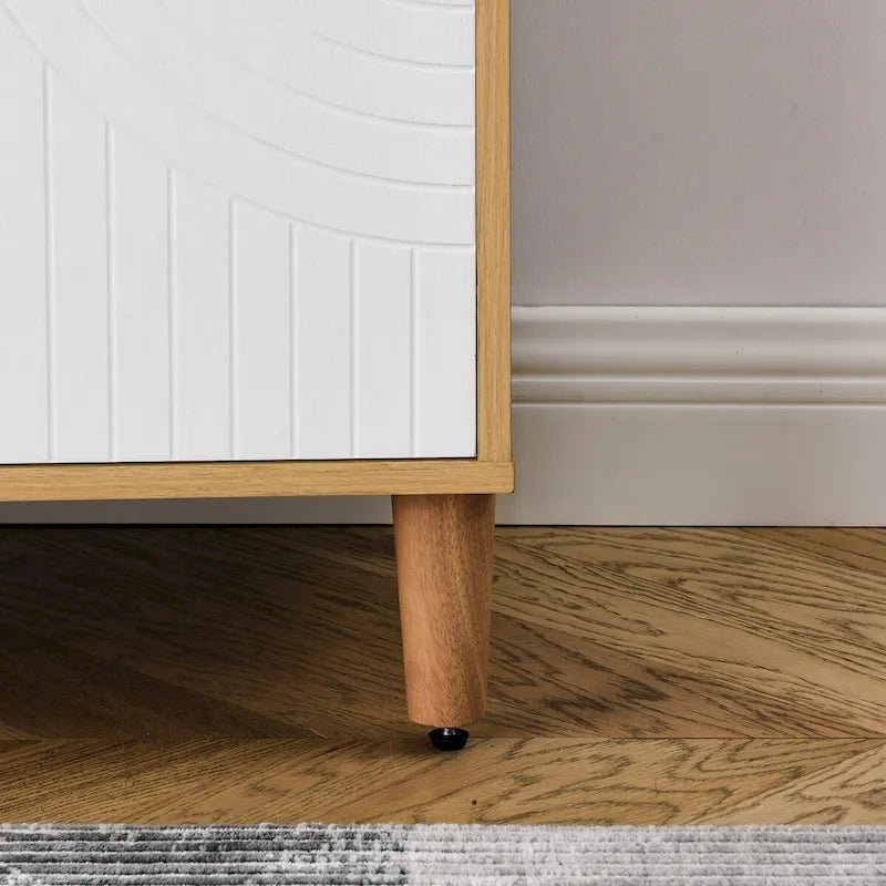 Modern Storage Cabinet with Doors & Adjustable Shelves