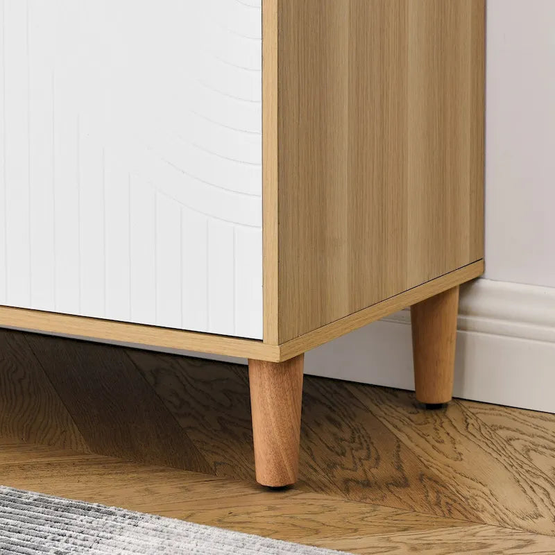 Modern Storage Cabinet with Doors & Adjustable Shelves