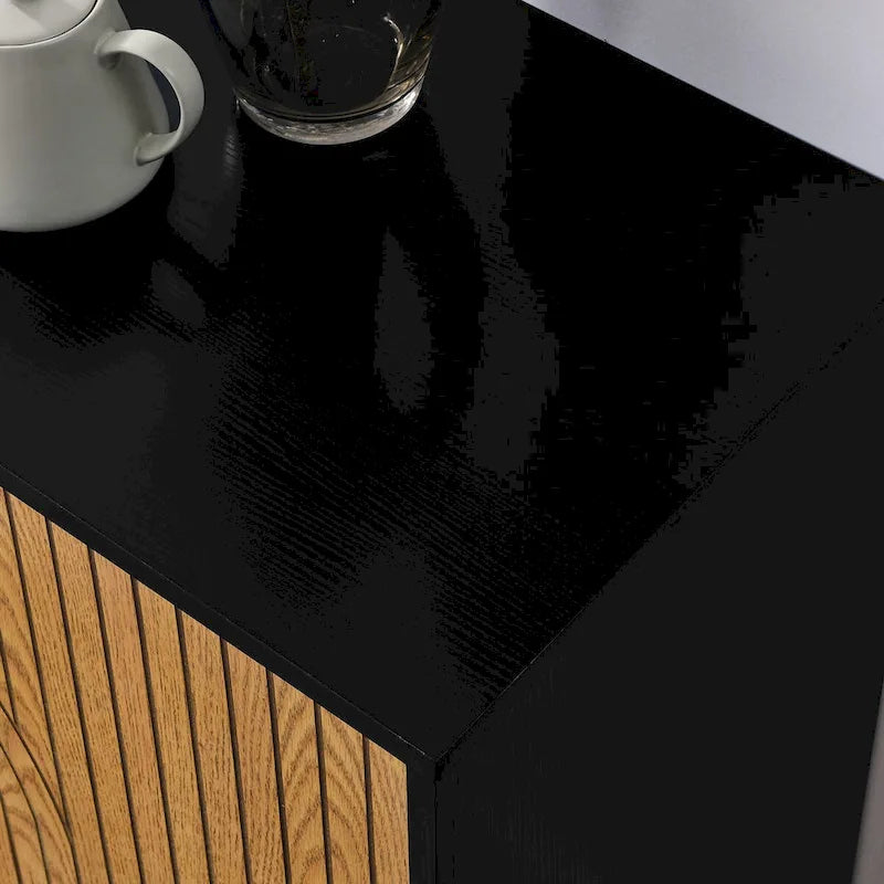 Modern Storage Cabinet with Doors & Adjustable Shelves