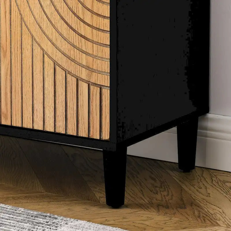 Modern Storage Cabinet with Doors & Adjustable Shelves