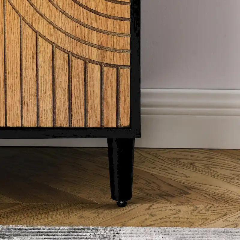 Modern Storage Cabinet with Doors & Adjustable Shelves