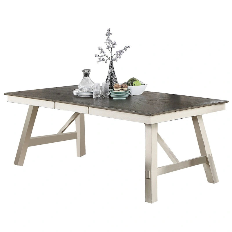 Rustic Wood Rectangle Dining Table for 6