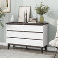 6-Drawer Wide Dresser & Storage Chest – White