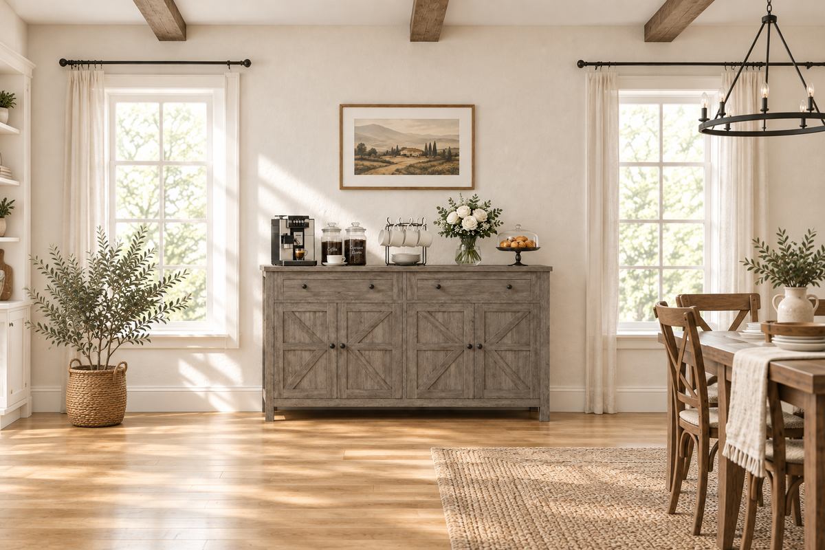Rustic Sideboard - Wider View